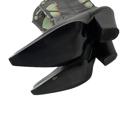 Diba Vintage Western Cowboy Leather Butterfly Boots - Picture 6 of 10